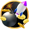 Juego de casino elegante con simbolos brillantes y alta tensión.